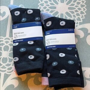 Forsythia™ Men's Dress Crew Socks. Two sets bundle